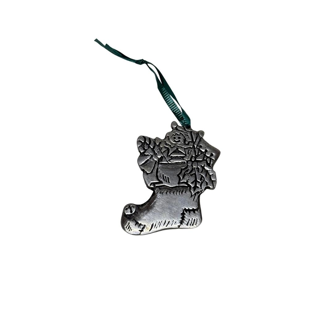 Ornament Vintage Pewter Stocking Christmas Gifts